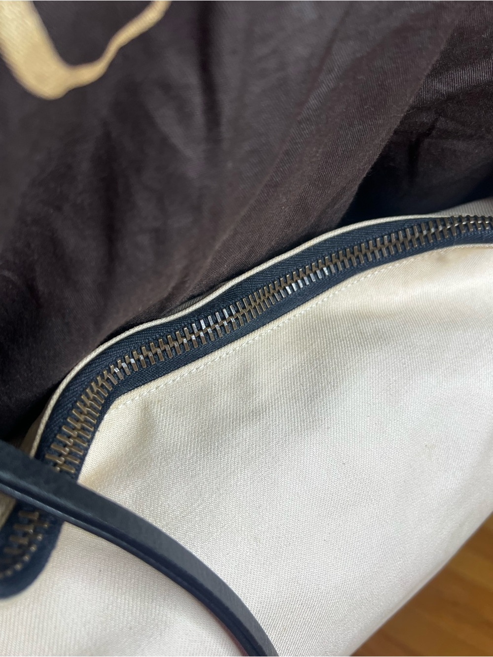 GUCCI Half-Moon Crescent Canvas Hobo Bag Authentic Vintage - Picture 7 of 17